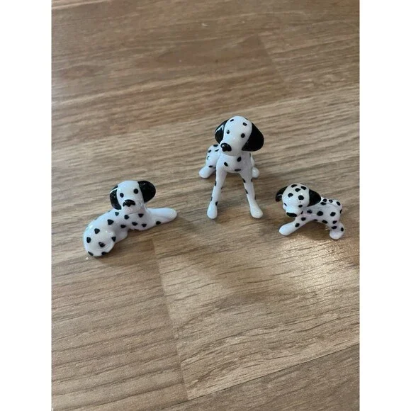 3pc vintage Ceramic Dalmatian Dogs figurines Collectible - Picture 1 of 8